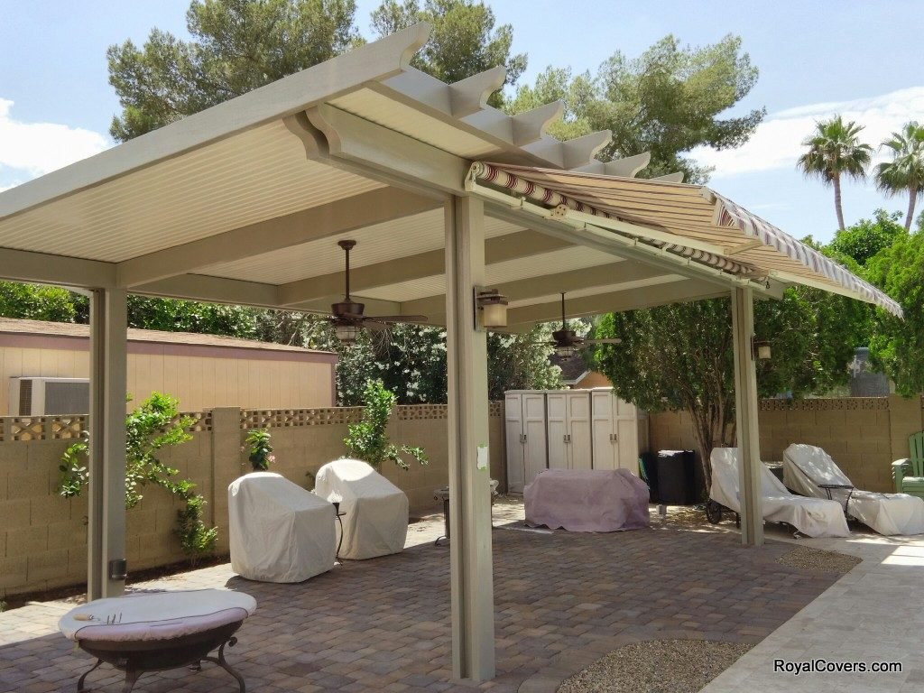 Project Pictures: Freestanding Alumawood Solid Patio Cover Installed in Mesa, AZ (Completed)