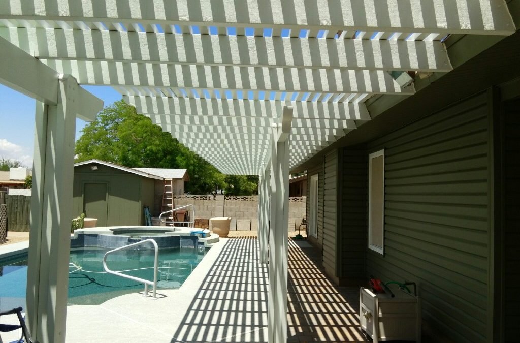Project Pictures: 8’x44′ Alumawood Patio Covers Built in Mesa, Arizona