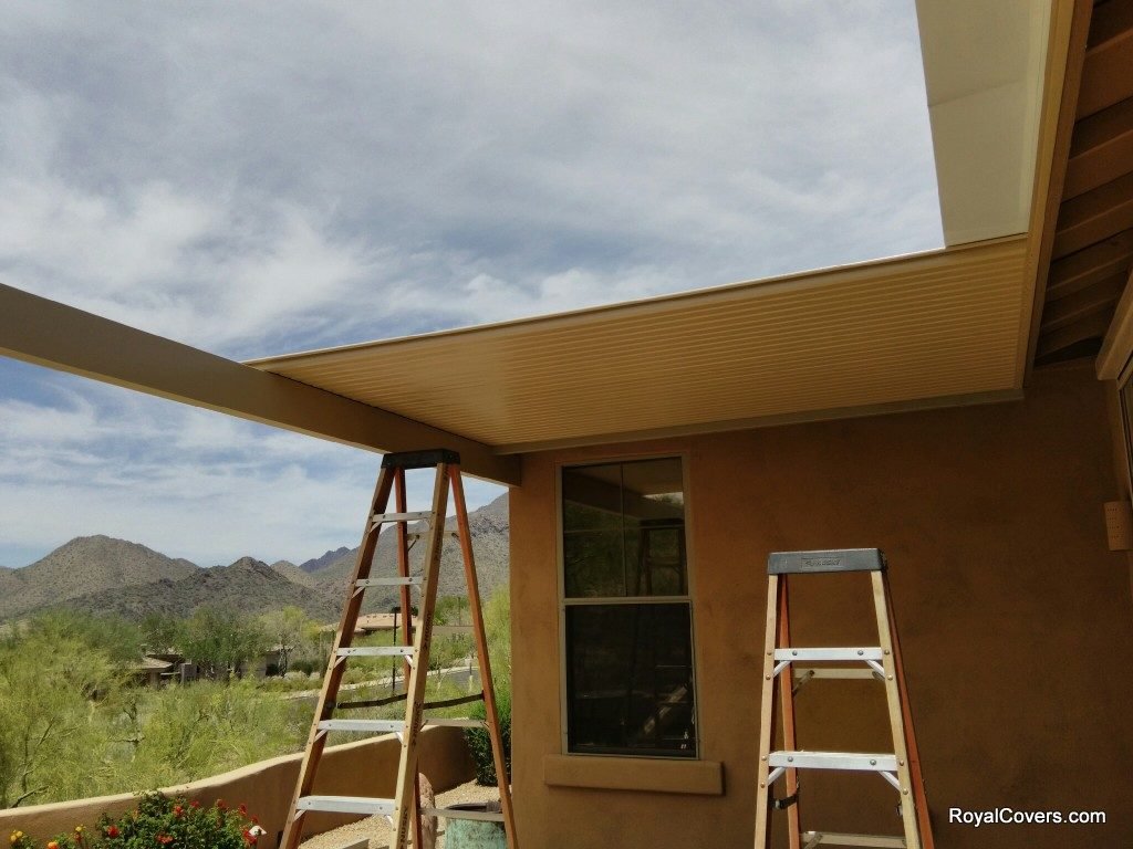 Patio cover installed by Royal Covers of Arizona - Alumawood installer Scottsdale, AZ.