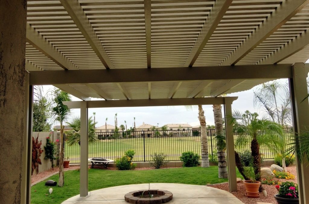 Project Pictures: 2 Backyard Aluminum Patio Covers in Gilbert, AZ 85296