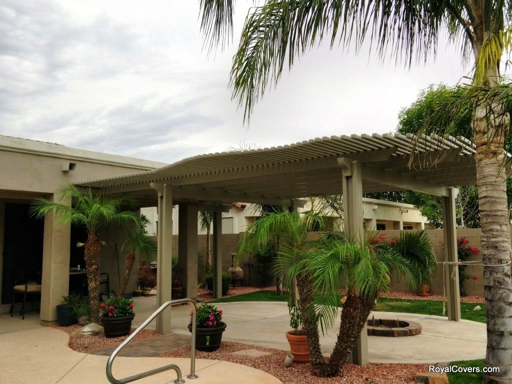 Project Pictures: 2 Backyard Aluminum Patio Covers in Gilbert, AZ 85296