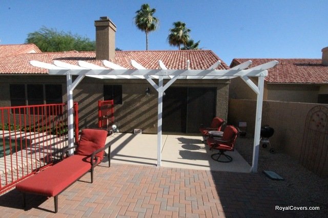 Before - Wooden patio cover replacement in Gilbert, AZ.