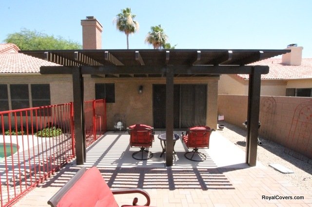 After - Wooden patio cover replacement in Gilbert, AZ.