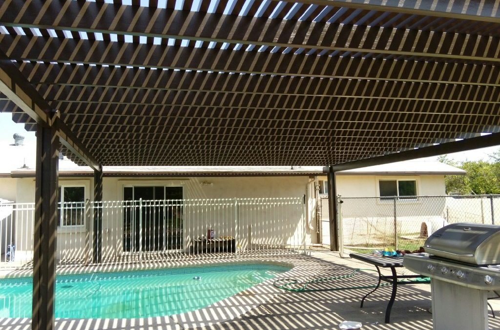 Huge Freestanding Alumawood Pergola Over Pool in Chandler, AZ