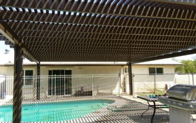 Huge Freestanding Alumawood Pergola Over Pool in Chandler, AZ