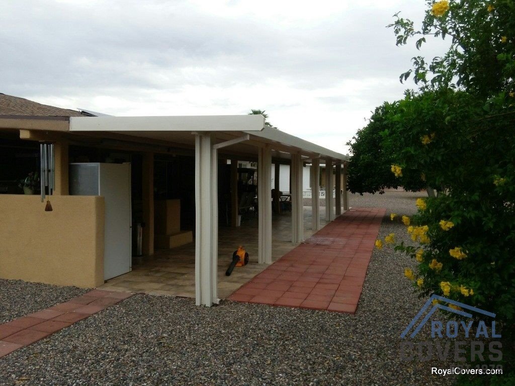 Aluminum Awnings installed by Royal Covers of Arizona