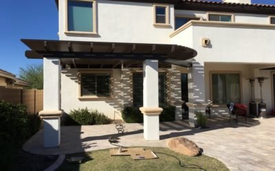 Alumawood Lattice with Custom Stucco Columns (Before and After Pictures)