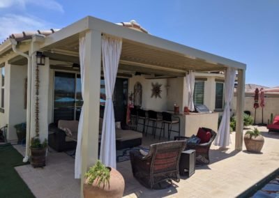 Equinox Louvered Roof patio cover extension in Gold Canyon, AZ