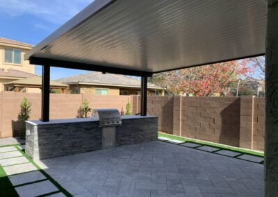 Alumawood Shade Structure over Grill & Patio Area