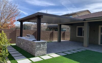 Alumawood Shade Structure over Grill & Patio Area